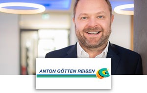 Ein Porträt von Herrn Christian Kaatz und das Logo von Anton Götten Reisen wird dargestellt.