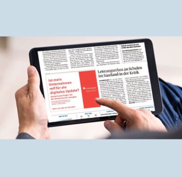 klickbare Anzeige im ePaper der Saarbrücker Zeitung