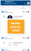 Ein Screenshot des Werbemittels "Vereinspartnerschaft" auf dem Portal fupa.net/rheinland wird dargestellt.