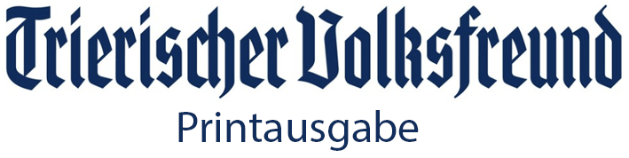 Das Logo "Trierischer Volksfreund" Printausgabe wird dargestellt.