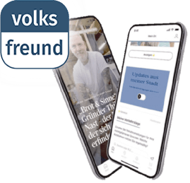 Auf einem Smartphone ist die News-App des Trierischen Volksfreund zu sehen.