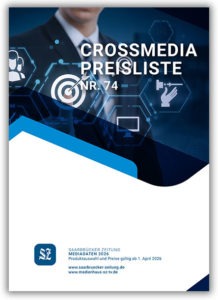 Crossmedia Preisliste Nr. 74 der Saarbrücker Zeitung vom 01.04.2026