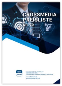 Titelseite der Crossmedia-Preisliste Nr. 70 des Trierischen Volksfreund