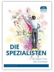 Die Titelseiten eines Wirtschaftsmagazins des Trierischen Volksfreund wird dargestellt.