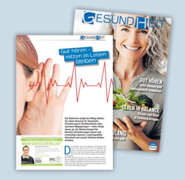 Die Titelseite und Seite 6 des Gesundheitsmagazins des Trierischen Volksfreund wird dargestellt.